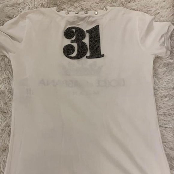 Dolce and Gabbana White Crown Logo T-shirt - Picture 3 of 3